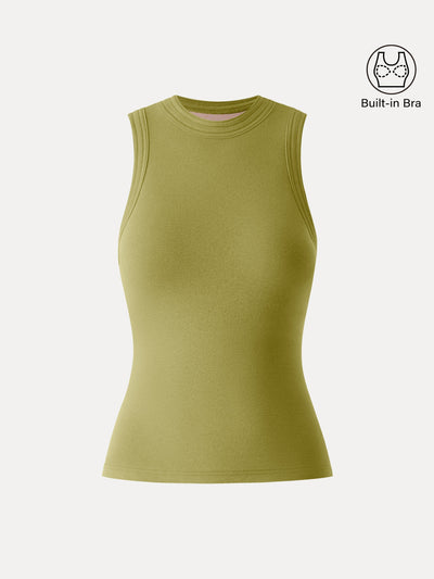Cotton Lyocell Perkins Collar Bra Tank