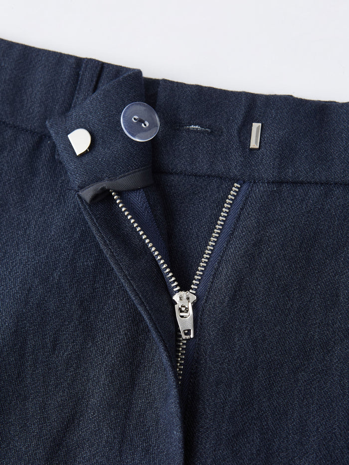 European Linen Mid Rise Flared Pant with Pockets