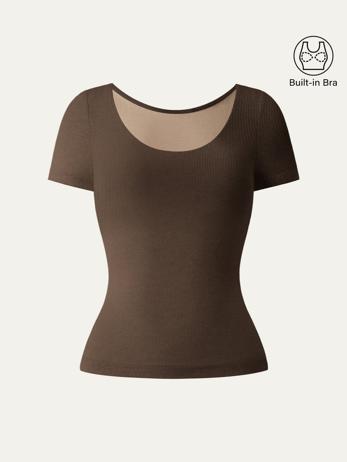 Scoop Neck Cotton New Airy Bra Top