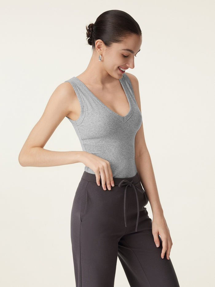 Stretchy V-neck Cotton New Airy Bra Tank