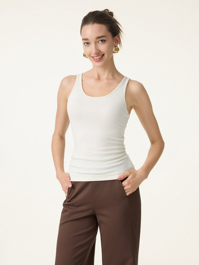 Cotton Lyocell U-Neck Bra Tank