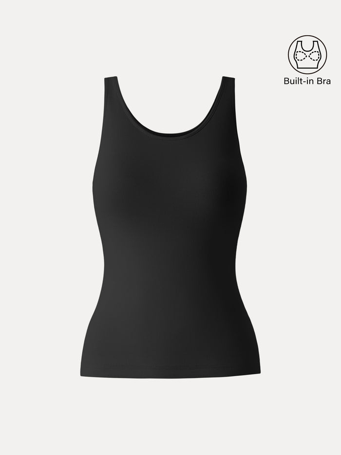 Cotton Lyocell U-Neck Bra Tank