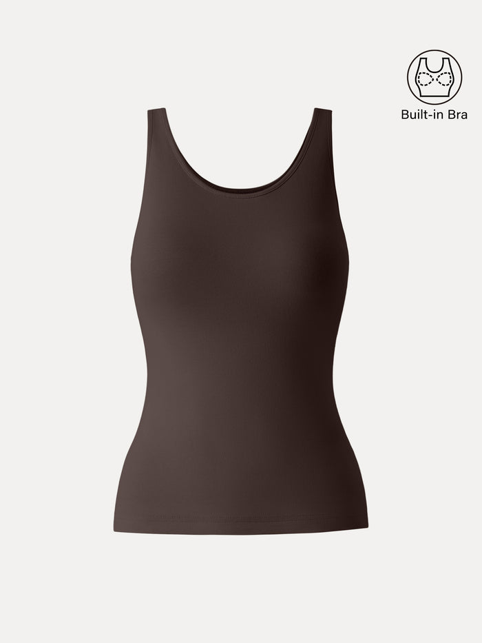 Cotton Lyocell U-Neck Bra Tank
