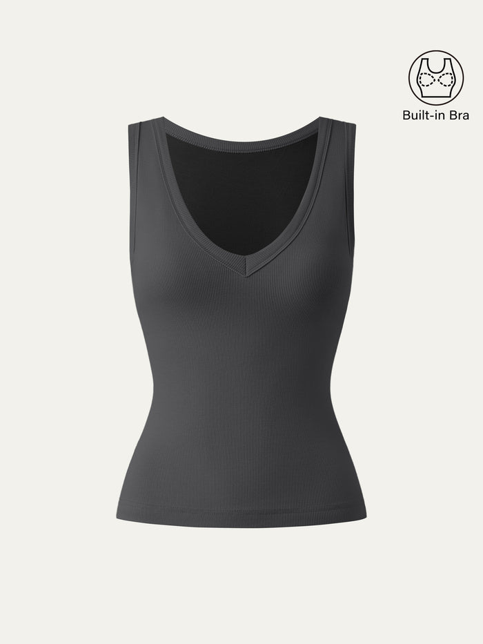 V-neck Cotton New Airy Bra Tank