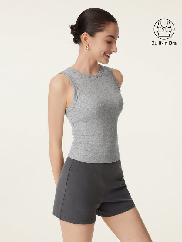 Crewneck Cotton New Airy Bra Tank
