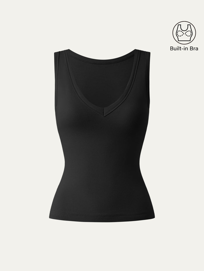 Stretchy V-neck Cotton New Airy Bra Tank