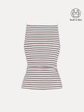 White/Marron Stripe