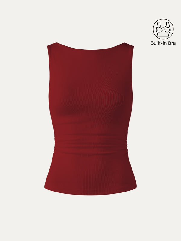 Elastic Open Back Bra Tank
