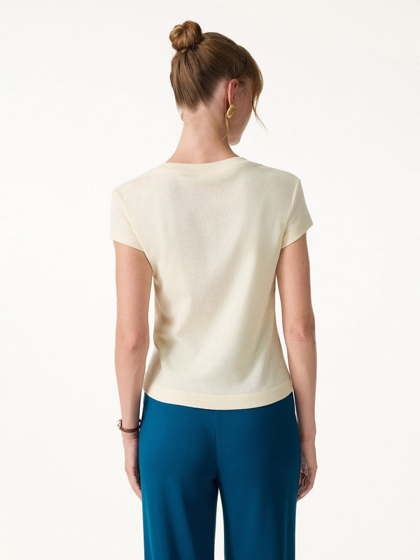 Cotton-Linen Blend Cooling Essential Summer Tee