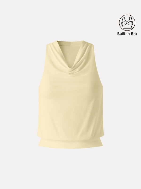 SkinKiss Not-See-Thru Halter Cowl Neck Bra Top