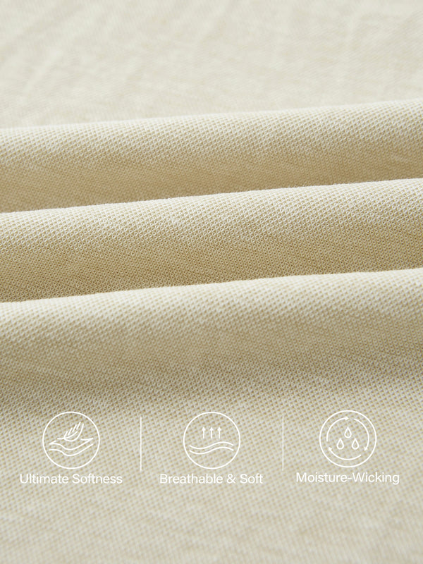 Wrinkle-resistant Cotton-linen Mid Rise Straight Leg Pant
