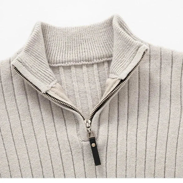 ZERMATT High Collar Half Zip Sweater