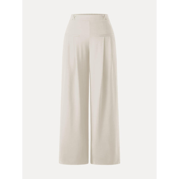 Mid Rise Wide Leg Trouser with Pockets Drapey Bamboo Ponte